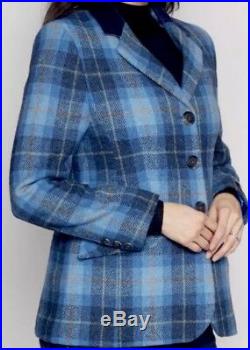 Harris Tweed Hand Woven Ladies Pure New Wool Blazer Jacket Size 18,20,22,24,26
