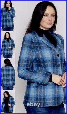 Harris Tweed Hand Woven Ladies Pure New Wool Blazer Jacket Size 20,22,24