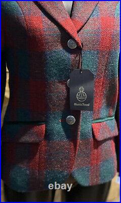 Harris Tweed Hand Woven Ladies Pure New Wool Modern Jacket Size 8,10,12,14,16