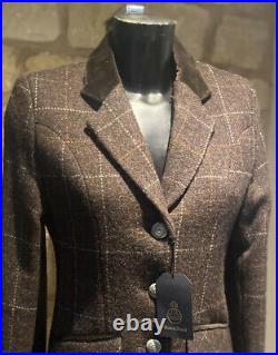 Harris Tweed Hand Woven Ladies Pure New Wool Tailored Jacket Size 8,10,12,14,16