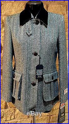 Harris Tweed Hand Woven Pure New WooL Ladies FieldJacket Size 8,10,12