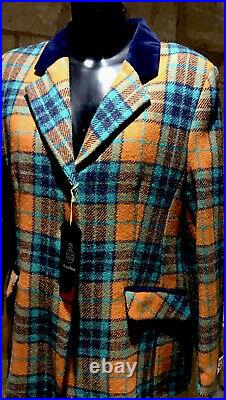 Harris Tweed Hand Woven Pure new Wool Ladies Country Blazer Size8,10,14,16,18,20