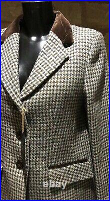 Harris Tweed Hand Woven Pure new Wool Ladies Country BlazerJacket S-12 Or 14