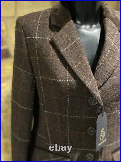 Harris Tweed Hand Woven Pure new Wool Ladies Country Jacket Size10,12,14,16