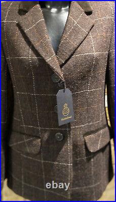 Harris Tweed Hand Woven Pure new Wool Ladies Country Jacket Size10,12,14,16,18
