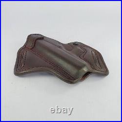 Haugen leather for H&K P7 PSP left-handed owb SOB Small Of Back holster Brown
