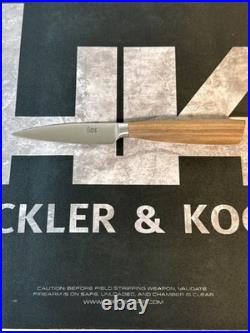 Heckler & Koch HK CORE SANTOKU Two Knife Boker Collector Set Walnut Germany New