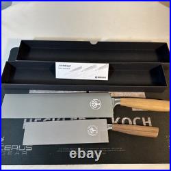 Heckler & Koch HK CORE SANTOKU Two Knife Boker Collector Set Walnut Germany New