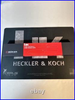 Heckler & Koch HK CORE SANTOKU Two Knife Boker Collector Set Walnut Germany New