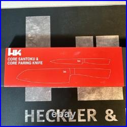 Heckler & Koch HK CORE SANTOKU Two Knife Boker Collector Set Walnut Germany New
