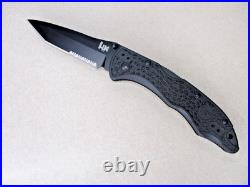 Heckler & Koch HK H&K 14452SBK Pika II Black Tanto Pocket Knife H & K Benchmade