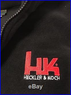 Heckler Koch HK LOGO Mil-Spec Black POLARTEC FLEECE Tactical Zipper Jacket 2XL
