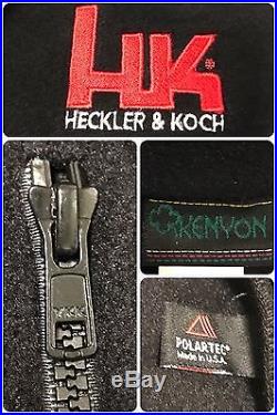 Heckler Koch HK LOGO Mil-Spec Black POLARTEC FLEECE Tactical Zipper Jacket 2XL