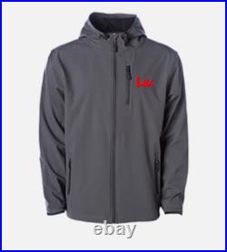 Heckler Koch HK Logo GRAY Hooded Soft Shell Jacket Waterproof Tactical Size XL