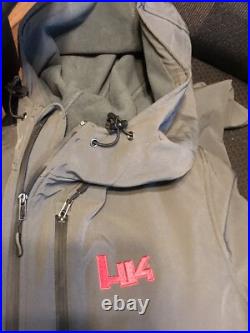 Heckler Koch HK Logo GRAY Hooded Soft Shell Jacket Waterproof Tactical Size XL