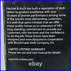 Heckler & Koch HK OD Green P30 Folding pocket knife by Benchmade. Rare, VP9 MP