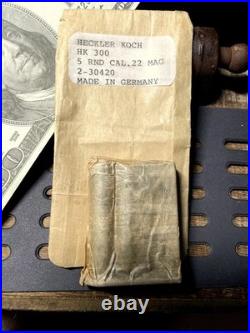 Heckler Koch Hk 300. 22 Wmr 5rd Magazine New Orig Wrap Rare Just In From Germany