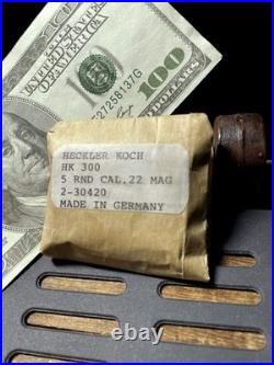 Heckler Koch Hk 300. 22 Wmr 5rd Magazine New Orig Wrap Rare Just In From Germany