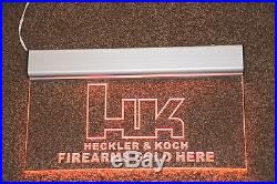 Heckler & Koch Hk Firearms Sold Here Dealer Lighted Sign Hk P30 Hk45 Vp9 Usp P7
