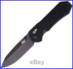 Heckler & Koch Tactical Folder Axis Lock, D2 tool steel black blade, 14715BK