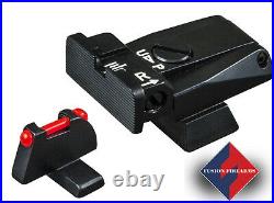 Heckler & Koch USP40 USP45 HKP8 Fully Adjustable Sight Set Black/Red Fiber Optic