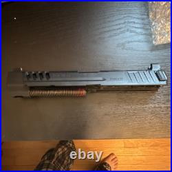 Heckler & Koch vp9 L Black Steel Handgun Slide & Firing Parts with red dot cut