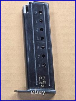 Heckler and Koch H & K HK P7 PSP 8 Round Magazine Blued IA Date Code 1980