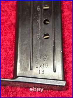 Heckler and Koch H & K HK P7 PSP 8 Round Magazine Blued IB Date Code 1981