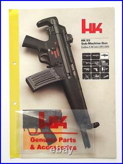 Hk 53 Submachine Gun Vintage/ Original Military/le Brochure/uber Rare