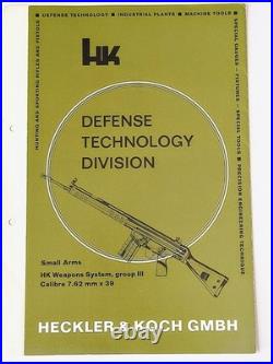 Hk Models 32/32k/22a1/12 Military/le Sales Brochure Mint+
