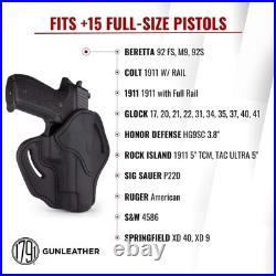 Holster for Sig Sauer P226, P220, P229 Right Hand OWB Leather Gun Holster for