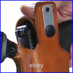 Horizontal Shoulder Holster Double Mag Case H&K P30SKS withSafety 9mm 3.27'' #1547