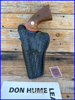 Hume H727 Basket Leather Holster For S&W L 686 Colt Python Ruger GP100 Taurus