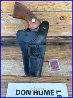 Hume H727 Basket Leather Holster For S&W L 686 Colt Python Ruger GP100 Taurus
