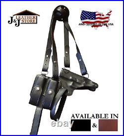 J&j Heckler & Koch P30 Horizontal Premium Leather Shoulder Rig Holster