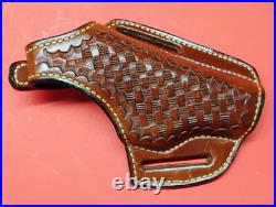 Jackass Leather Basketweave Hip Belt Holster Crossdraw HK Galco OWB Thumb F/S RH