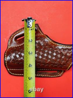 Jackass Leather Basketweave Hip Belt Holster Crossdraw HK Galco OWB Thumb F/S RH