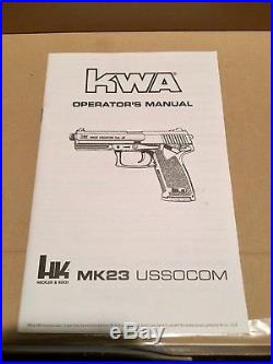 KWA H&K Mk. 23 SOCOM Airsoft Pistol With Accessories MAKE OFFER