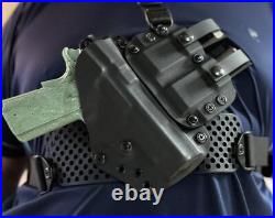 Kydex Chest Carry Rig With Dual Mag Carrier Kydex Chest Carry Rig With Dual Mag Carrier