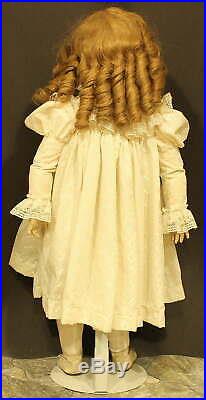 LARGE ANTIQUE GERMAN BISQUE DOLL S & H - K R With FLIRTY EYES