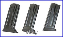 LOT OF 3 HK P2000C 9mm 10 Round Magazine Blued Steel Clip P 2000 Compact