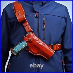 Leather Chest Holster Fits H&K 45, VP9, P30 Genuine Leather Handmade