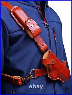 Leather Chest Holster Fits H&K 45, VP9, P30 Genuine Leather Handmade