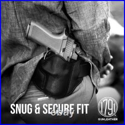 Leather Gun Holster Right-Handed OWB Fit for P320c & Most Compacts