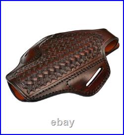 Leather Holster Fits H&K 45, VP9, P30 Thumb Break Basket Weave Leather Holster Fits H&K 45, VP9, P30 Thumb Break Basket Weave