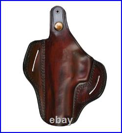 Leather Holster Fits H&K 45, VP9, P30 Thumb Break Basket Weave Leather Holster Fits H&K 45, VP9, P30 Thumb Break Basket Weave