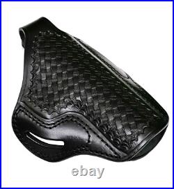 Leather Holster Fits H&K 45, VP9, P30 Thumb Break Basket Weave Leather Holster Fits H&K 45, VP9, P30 Thumb Break Basket Weave