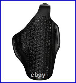 Leather Holster Fits H&K 45, VP9, P30 Thumb Break Basket Weave Leather Holster Fits H&K 45, VP9, P30 Thumb Break Basket Weave