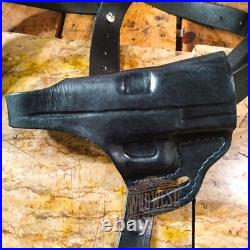 Leather Horizontal OWB Shoulder Holster with Magazine Pouch For Heckler & Koch Leather Horizontal OWB Shoulder Holster with Magazine Pouch For Heckler & Koch