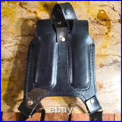 Leather Horizontal OWB Shoulder Holster with Magazine Pouch For Heckler & Koch Leather Horizontal OWB Shoulder Holster with Magazine Pouch For Heckler & Koch